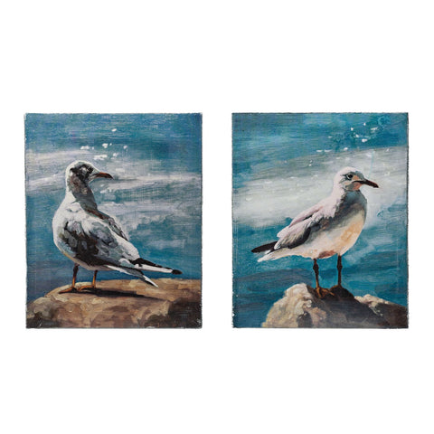 Canvas Wall Décor w/ Seagull, 2 Styles