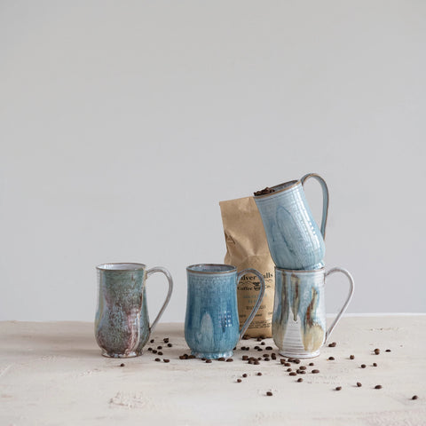 20 oz. Stoneware Mug, 4 Colors (Each One Will Vary)