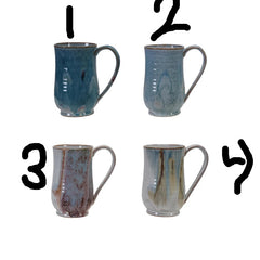 20 oz. Stoneware Mug, 4 Colors (Each One Will Vary)