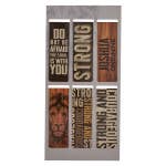 Christian Art Gifts - Magnetic Bookmark Set Strong and Courageous