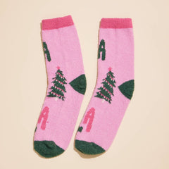 Frem - Christmas Fuzzy Socks Assorted Pack of 4: Assorted / One / 4DS98004