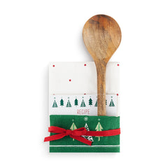 Christmas Trees Towel & Spoon with Recipe Card Set