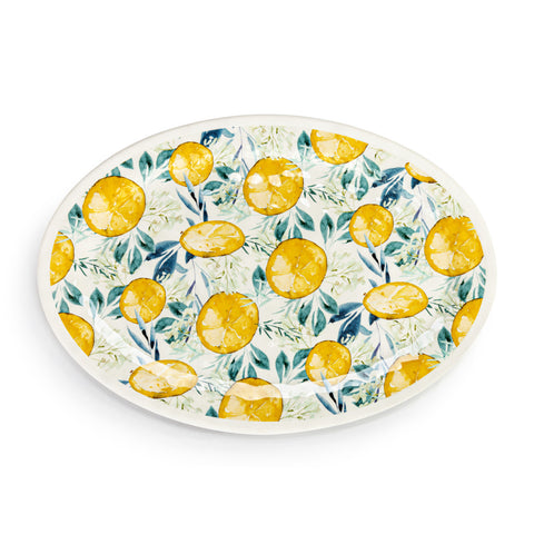 Lemons Large Melamine Oval Platter