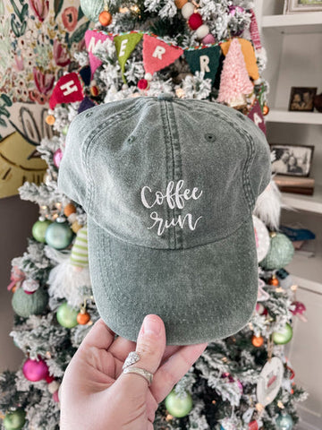 COFFEE RUN EMBROIDERED CAP