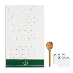 Christmas Trees Towel & Spoon with Recipe Card Set