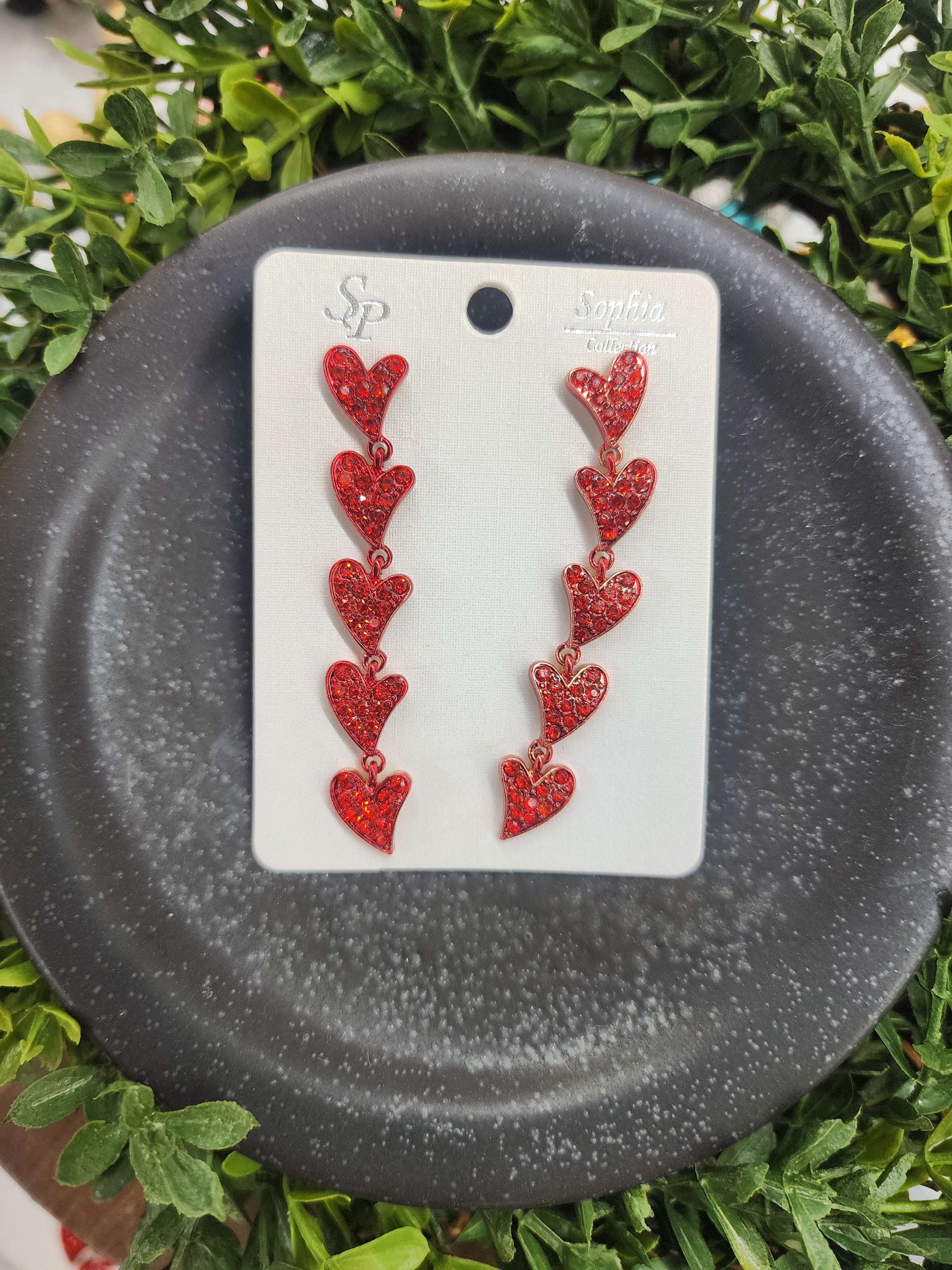 Curved Heart Earrings