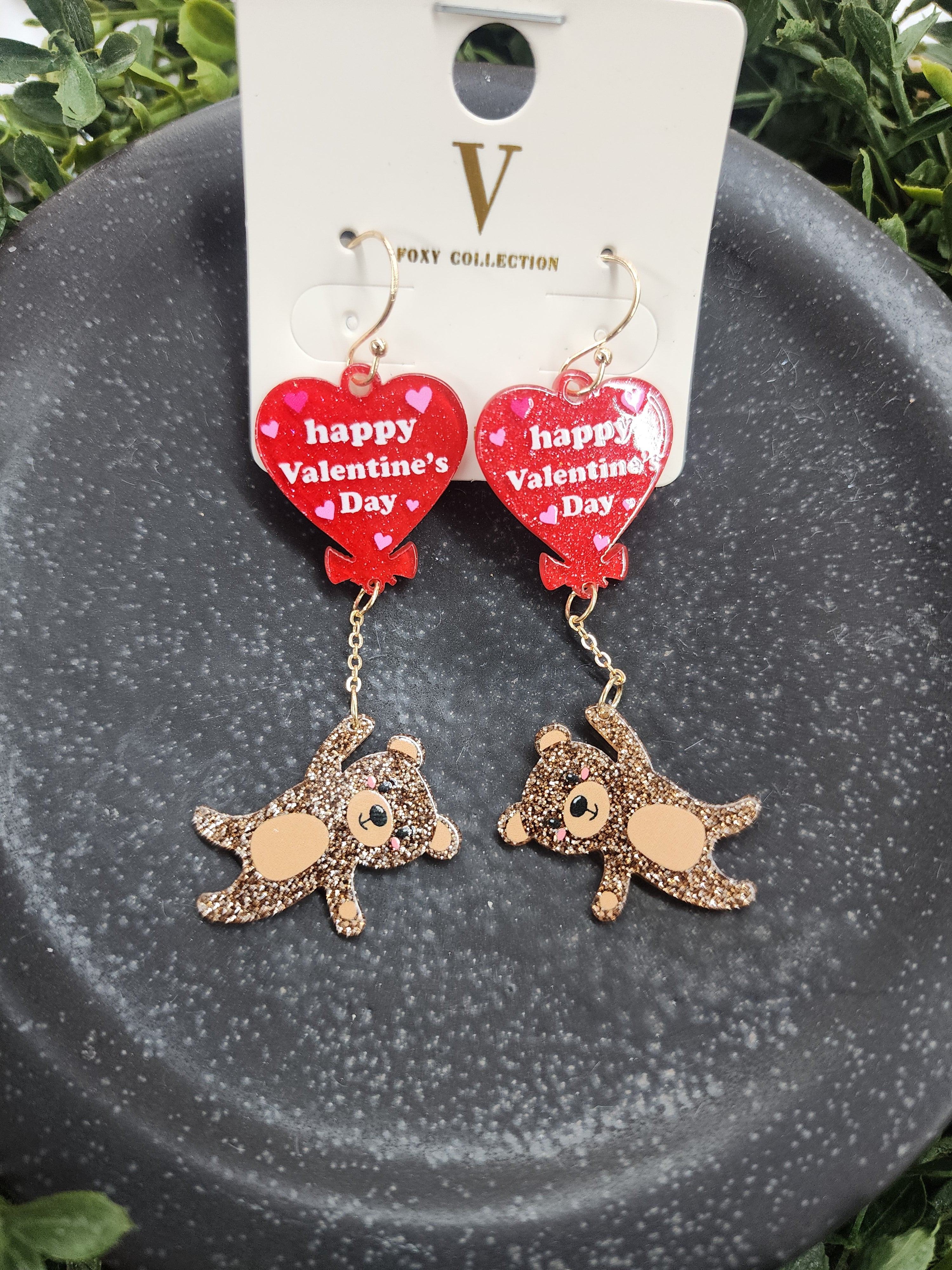 Valentine's Day Bear Earrings