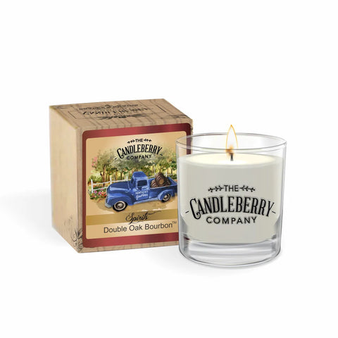 Candleberry Candle SPIRITS - Double Oak Bourbon™, Rocks Glass Candle