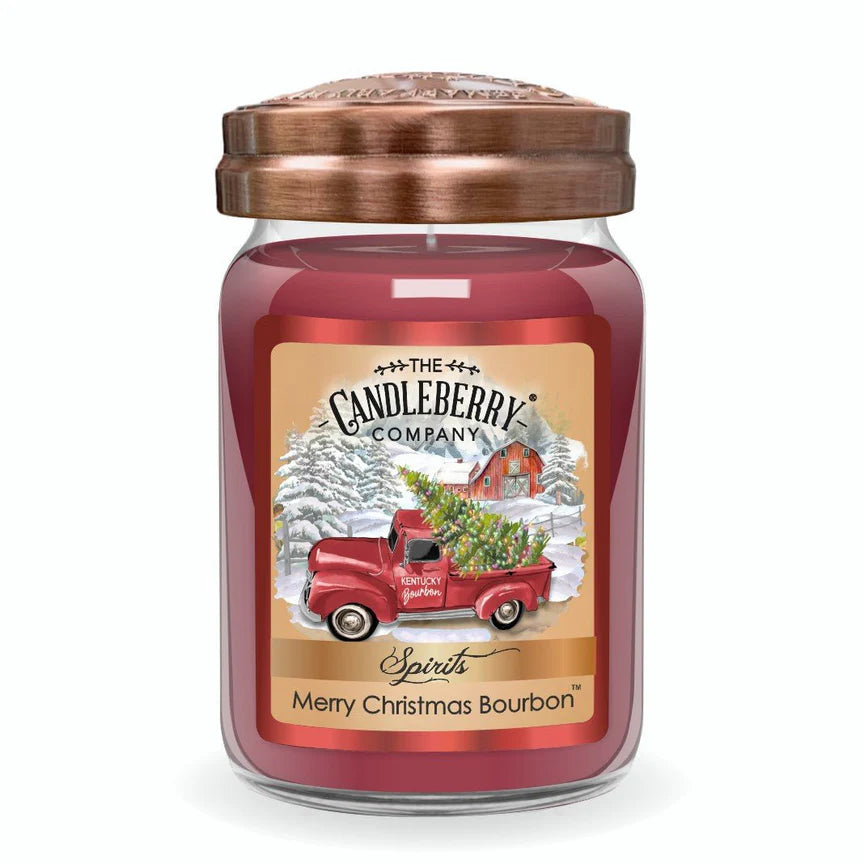 Candleberry Candle- Merry Christmas Bourbon™, Large Jar Candle