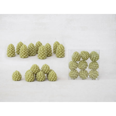 Unscented Pinecone Shaped Tealights, Set of 9