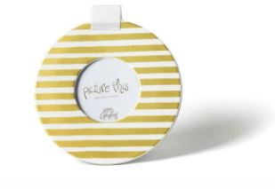 Gold Medium Stripe Mini Round Frame