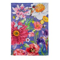 English Garden Florals Garden Suede Flag