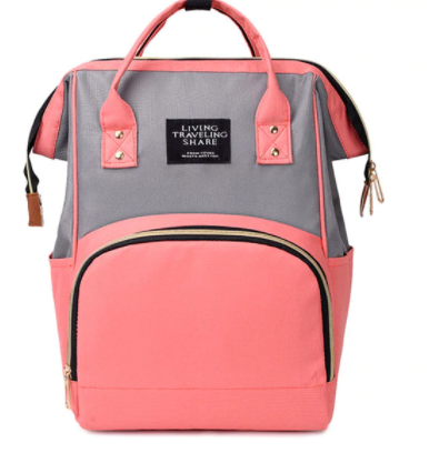 Bubblegum Pink & Grey Diaper Bag