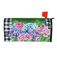 Hydrangea Checks Mailbox Cover