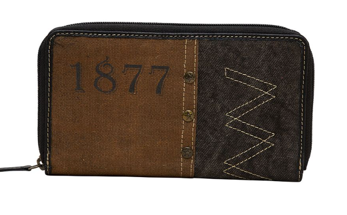 ZIPPER BROWN WALLET