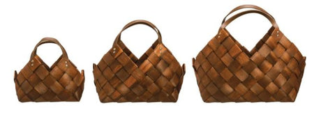 Woven Baskets with Handles