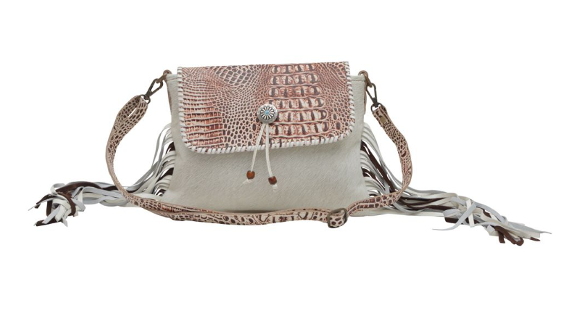 SMOKEY FRINGE LEATHER & HAIRON BAG