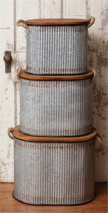 Tins - Oval Rope Handles Lid