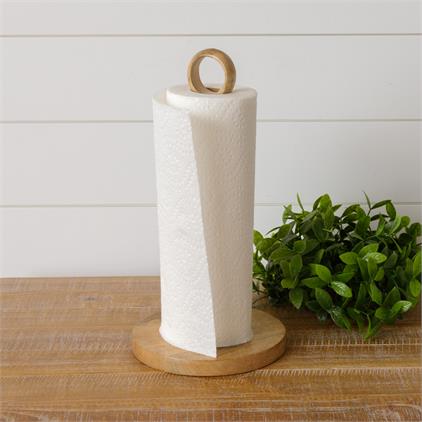 Mango Wood Paper Towel Holder