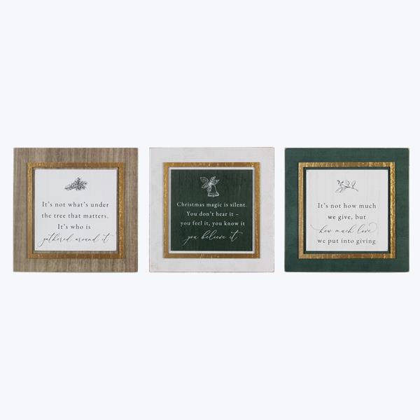 WOOD WINTERGREEN TABLETOP/WALL BOX SIGNS