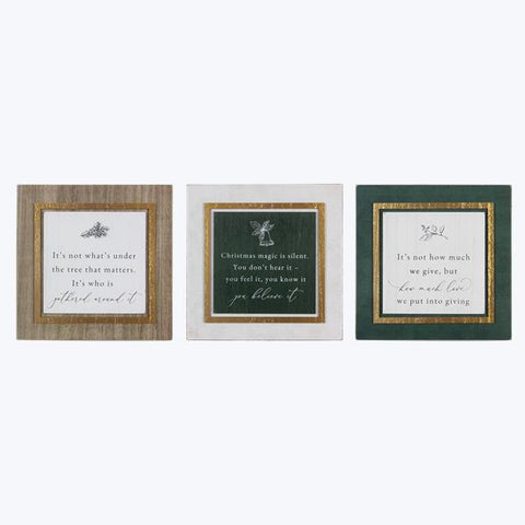 WOOD WINTERGREEN TABLETOP/WALL BOX SIGNS