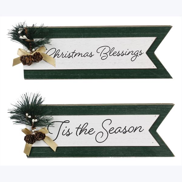 WOOD TABLE TOP SIGN 2 ASSORTED