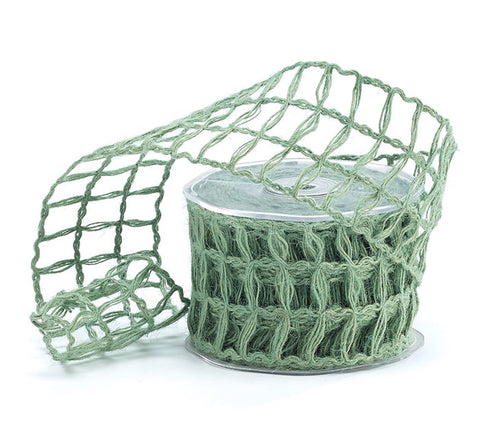 Open Weave Moss Jute Ribbon