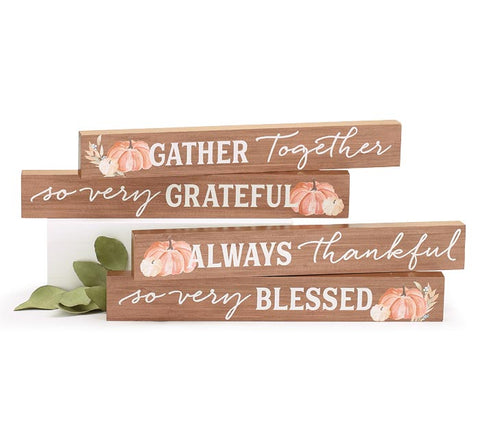 ASSORTED FALL MESSAGE SHELF SITTERS