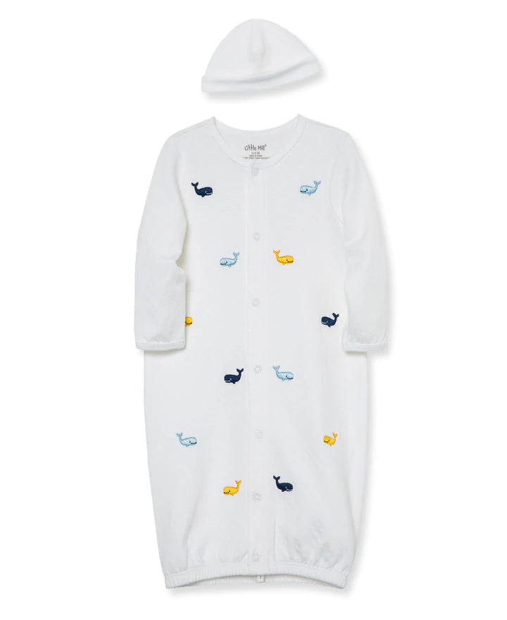 Whales Convertable Gown & Hat