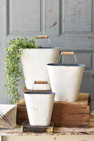 White Wall buckets