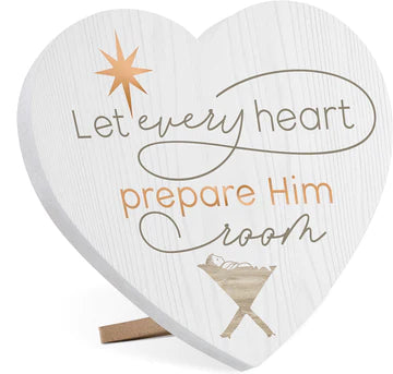 LET EVERY HEART PREPARE HIM ROOM HEART SHAPE DÉCOR