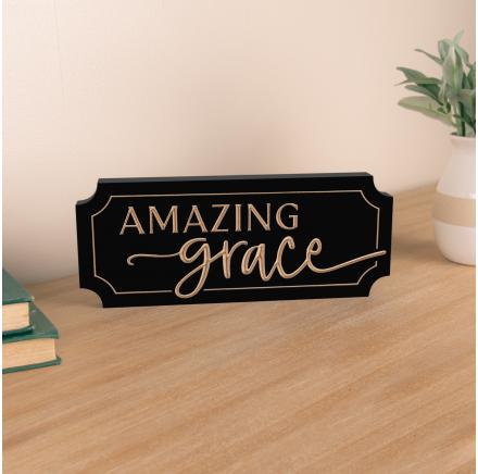 CARVED TABLETOP DÉCOR Amazing Grace