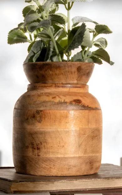 5" WOOD VASE