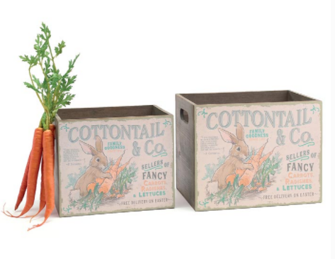 COTTONTAIL CO NESTED WOOD PLANTERS