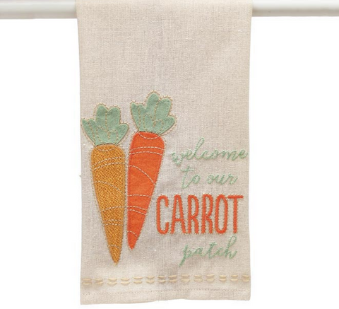 Welcome to the Carrot Patch Tea Towel