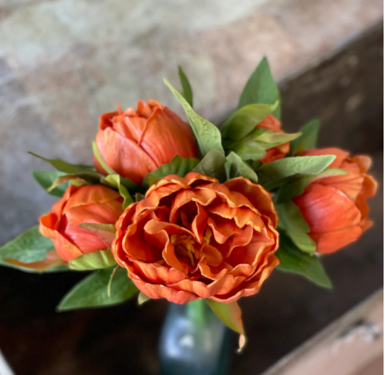 Persimmon Peonies