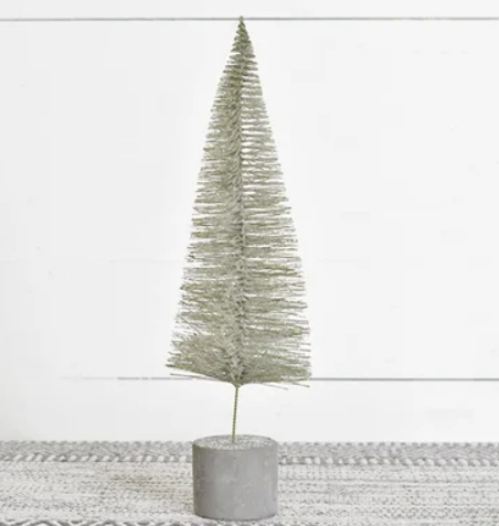 15.75" GREY OLIVE METAL TREE