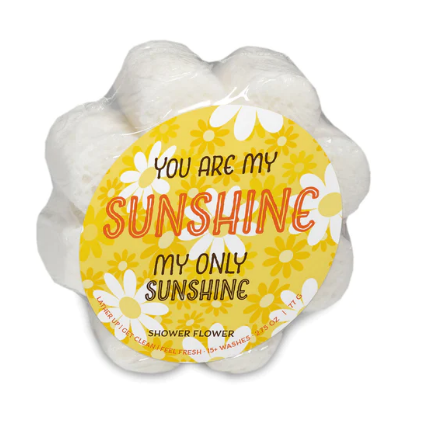 You are My Sunshine Shower Sponge White