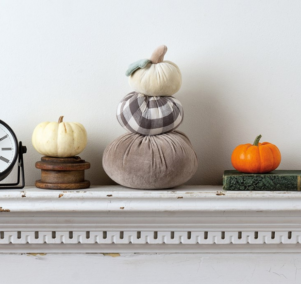 Pumpkin Stack - Gray & Cream