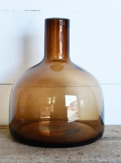 8" FAT AMBER BOTTLE