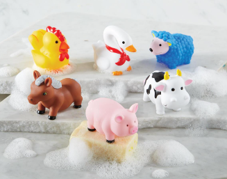 FARM ANIMAL BATH TOY SET