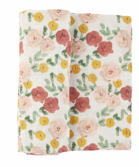 ROSETTE FLORAL SWADDLE