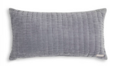 Velvet Lumbar Pillow - Gray