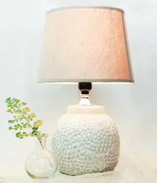 WHITE DIMPLE LAMP