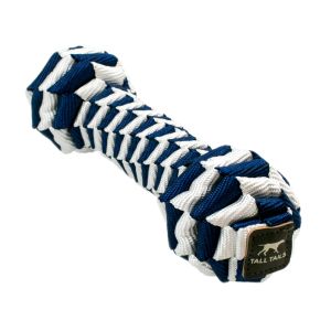 NAVY BRAIDED BONE TOY