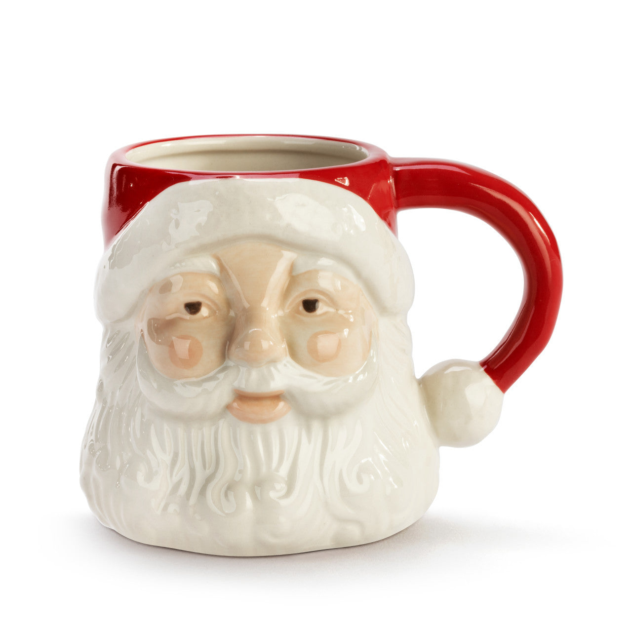 Red Santa Sculpted Ceramic Mug