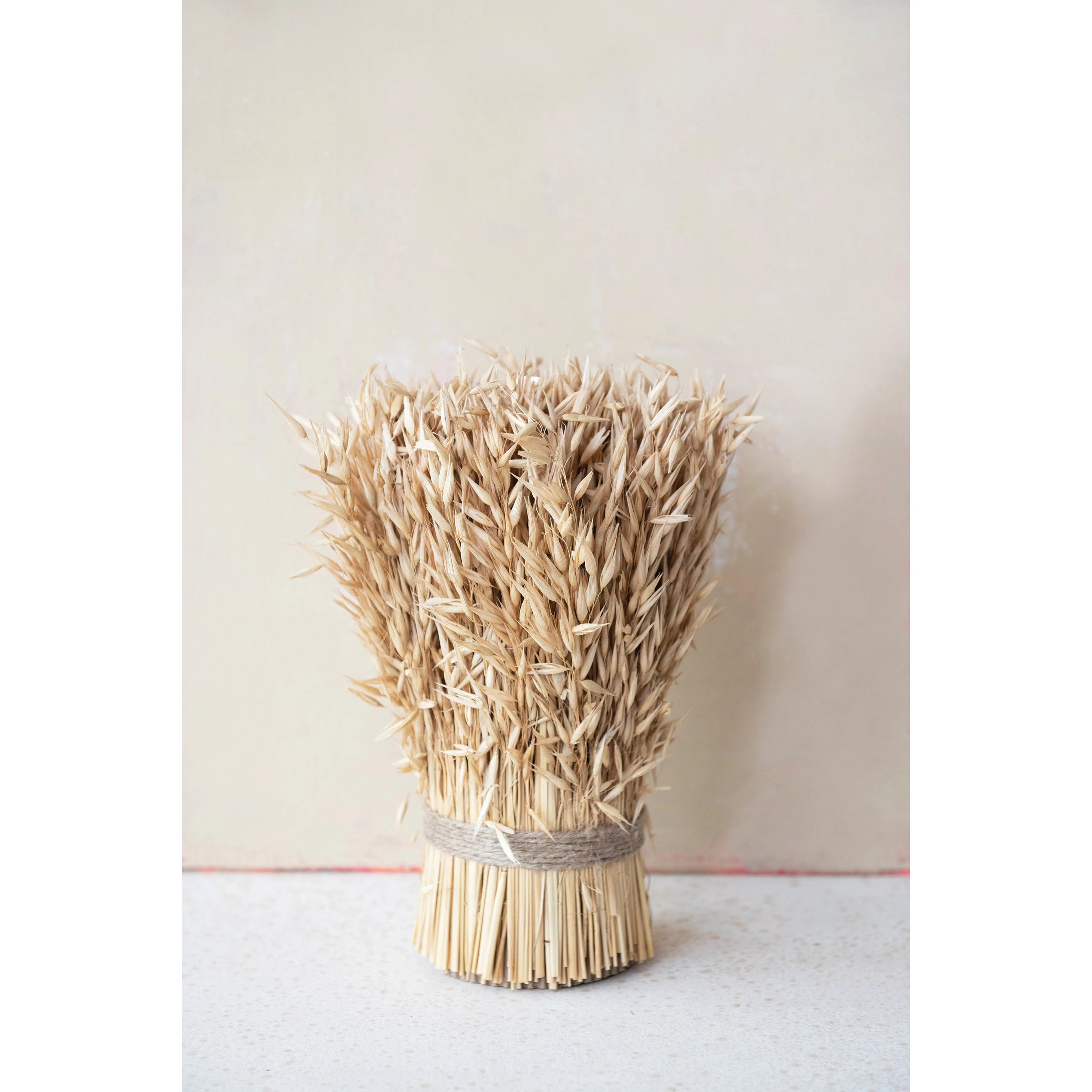 7"L x 5"W x 11-1/2"H Dried Natural Harvest Grass Standing Bundle