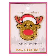 REINDEER SIMPLY TOTE BAG CHARM BY SIMPLY SOUTHERN