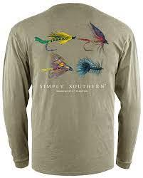 FISH FLY OLIVE UNISEX LONG SLEEVE T-SHIRT