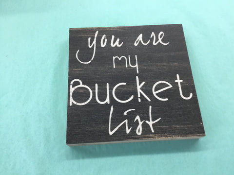 You Are My Bucket List